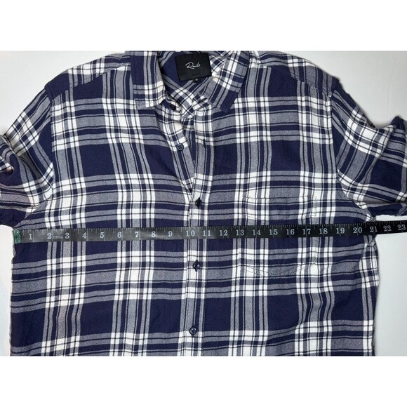 Rails Women Medium Plaid Button Down Shirt Blue White Lennox Arctic Coastal - Picture 8 of 14
